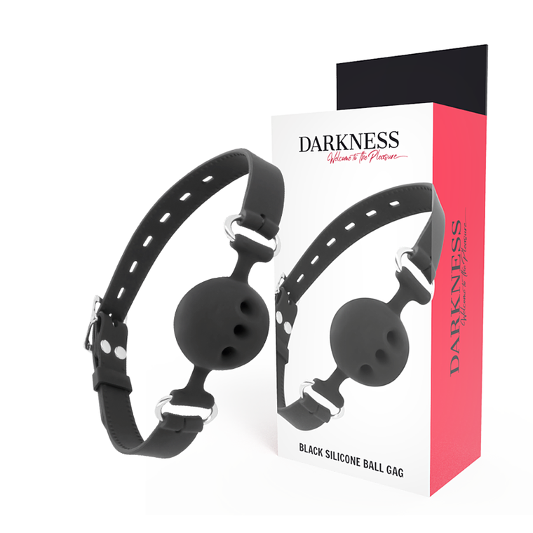DARKNESS - MORDAA DE SILICONE RESPIRVEL PRETA 1