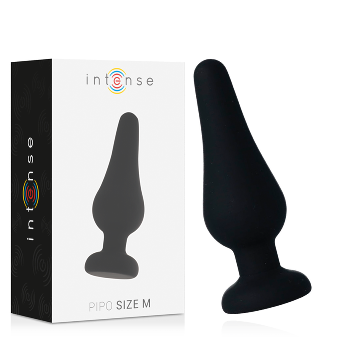 INTENSE - PLUG ANAL PIPO M SILICONE PRETO 11 CM 1