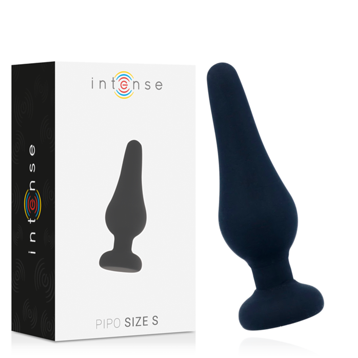 INTENSE - PLUG ANAL PIPO S SILICONE PRETO 9,8 CM 1
