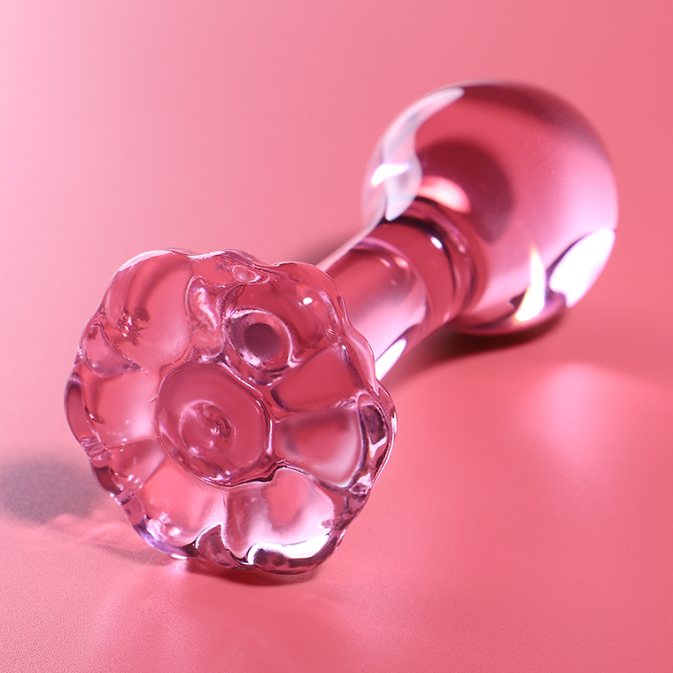 NEBULA SERIES BY IBIZA - MODELO 2 PLUG ANAL VIDRO BOROSILICADO ROSA 11 CM -O- 3.5 CM 1