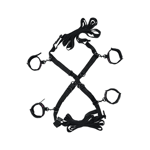 CALEXOTICS - SCANDAL CONJUNTO DE BRAÇADEIRAS DE CAMA CRUZADA