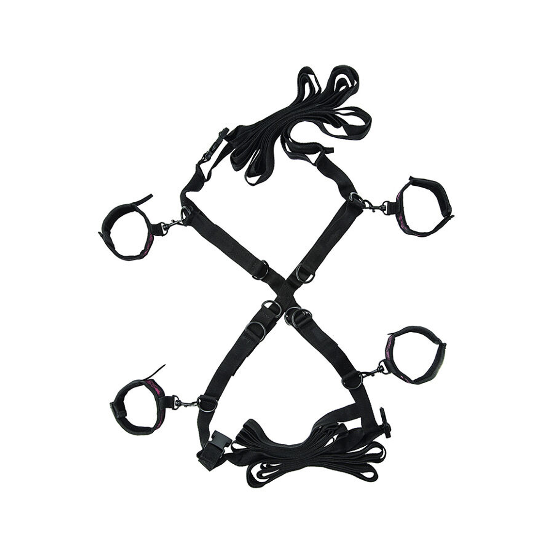 CALEXOTICS - SCANDAL CONJUNTO DE BRAÇADEIRAS DE CAMA CRUZADA 1