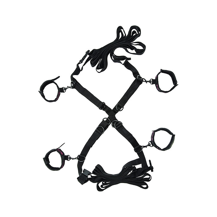 CALEXOTICS - SCANDAL CONJUNTO DE BRAÇADEIRAS DE CAMA CRUZADA 1