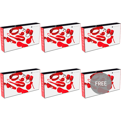 EXPERIENCE - KIT BDSM FETISH SÉRIE VERMELHA 5+1 GRTIS