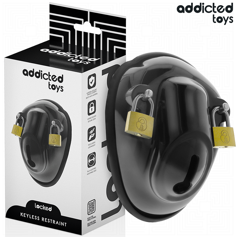 ADDICTED TOYS LOCKED - GAIOLA DE CONTENÇÃO SEM CHAVE PARA PÊNIS 11,5 CM 1