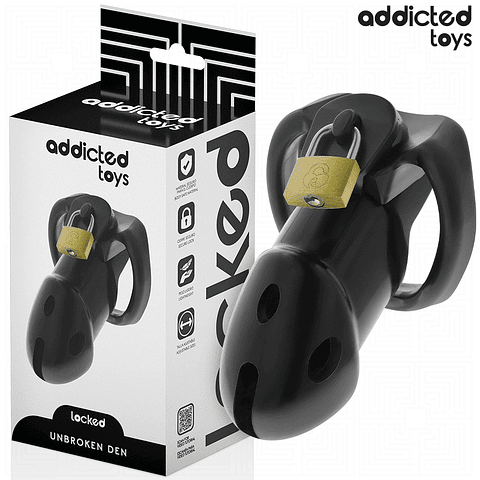 ADDICTED TOYS LOCKED - GAIOLA DE PÊNIS DEN INQUEBRÁVEL 9,8 CM