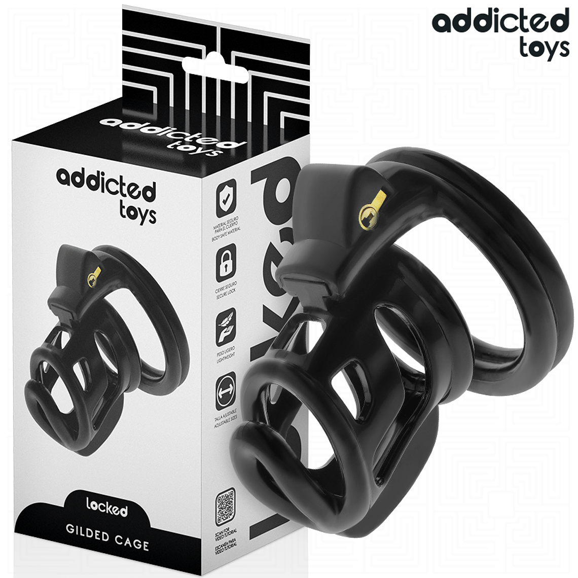 ADDICTED TOYS LOCKED - GAIOLA GILDEN GAIOLA PARA PÊNIS 8,5 CM 1