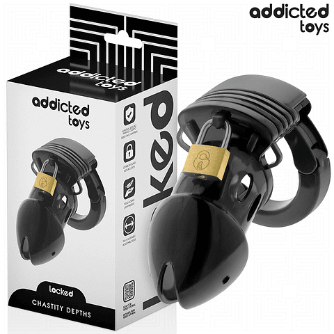 ADDICTED TOYS LOCKED - GAIOLA PARA PÊNIS CHASTITY DEPHHS 7,5 CM