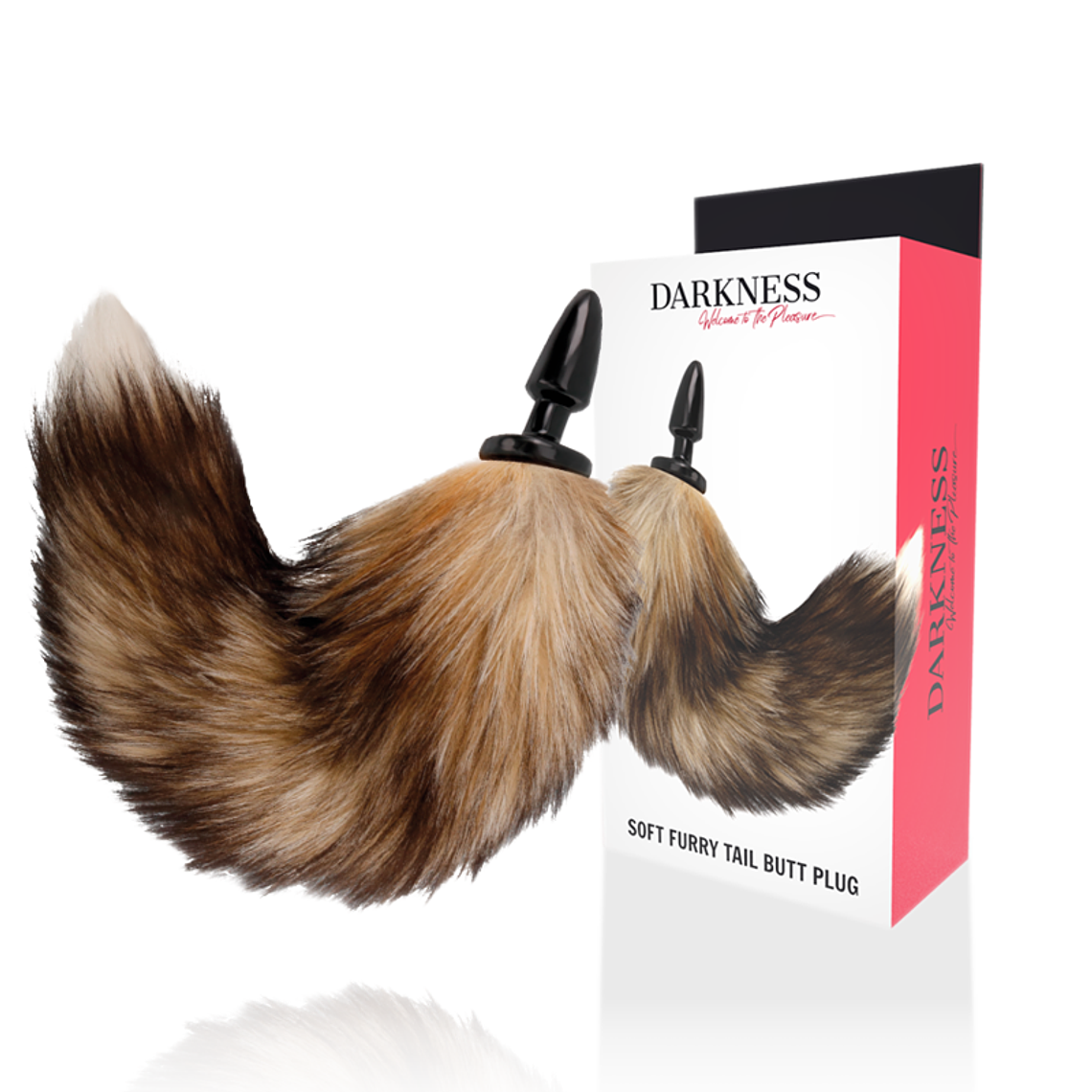 DARKNESS - CAUDA NATURAL COM PLUG ANAL DE SILICONE 10 CM 1