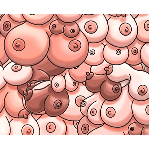 DIABLO PICANTE - MOUSE PAD COLORIDO COM DESIGN DE PEITOS