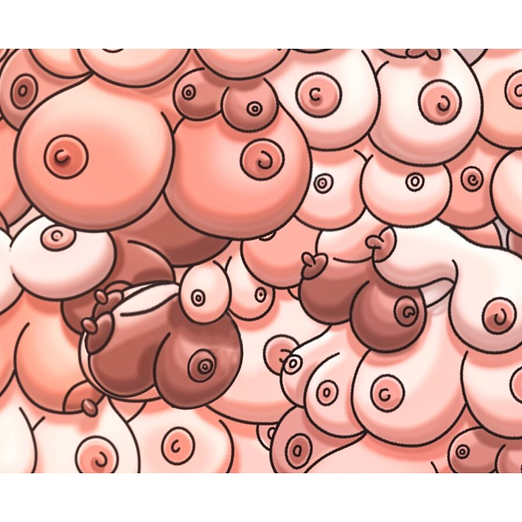 DIABLO PICANTE - MOUSE PAD COLORIDO COM DESIGN DE PEITOS 1