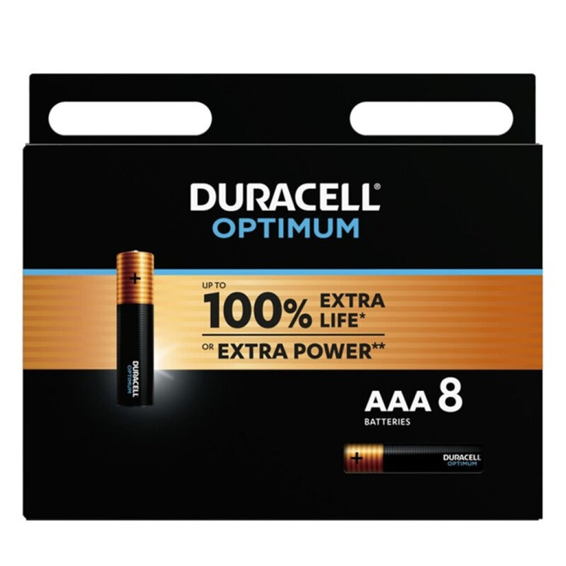DURACELL - BATERIA ALCALINA OPTIMUM AAA LR03 8 UNIDADE 1