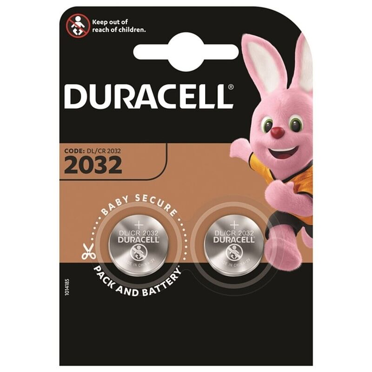 DURACELL - BATERIA BOTO LITIO CR2032 3V 2 UNIDADE 1