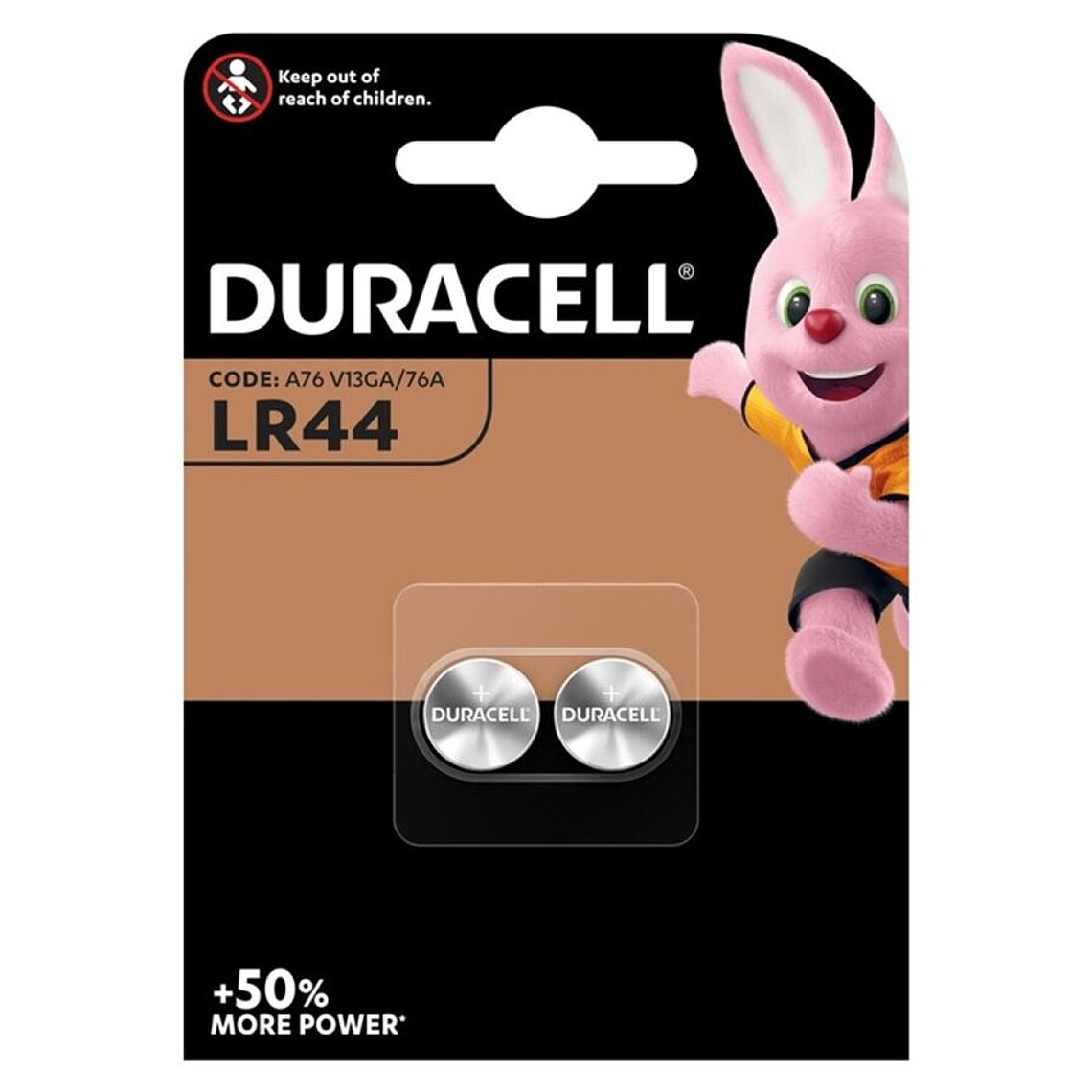 DURACELL - BATERIA LR44 1,5V 2 UNIDADES 1