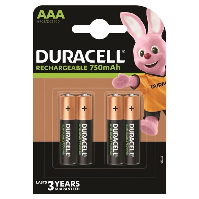 DURACELL - BATERIA RECARREGVEL HR03 AAA 750mAh 4 UNIDADE 1