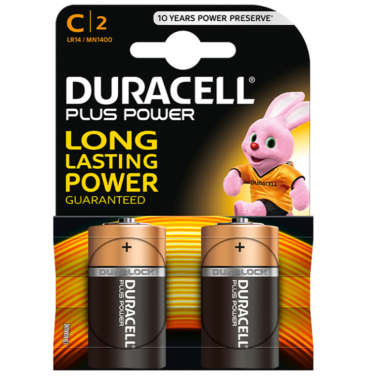 DURACELL - BATERIA PLUS POWER C LR14 2 UNIDADES 1