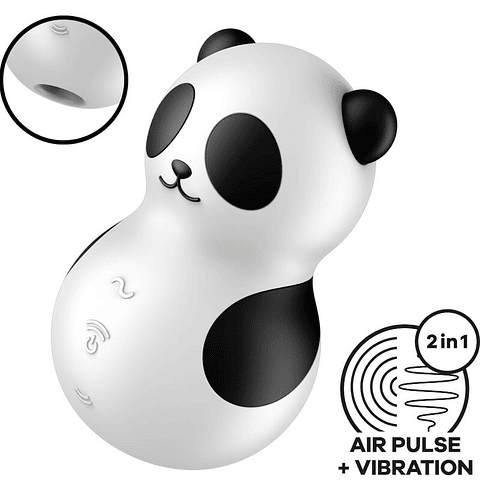 SATISFYER TESTER POCKET PANDA ESTIMULADOR E VIBRADOR PRETO E BRANCO (NÃO À VENDA)