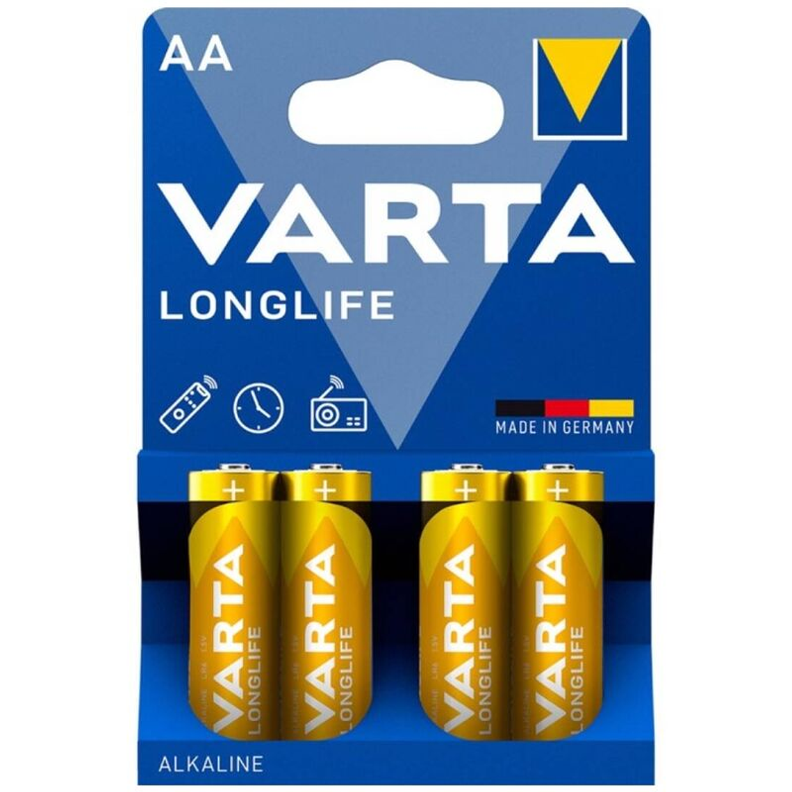 VARTA - BATERIA ALCALINA DE LONGA DURAÇÃO AA LR6 BLISTER*4 1