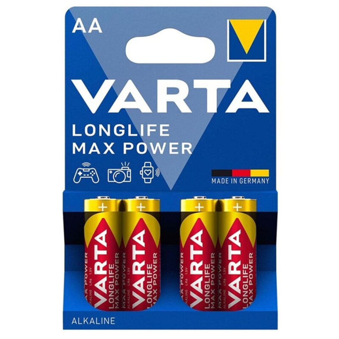 VARTA - BATERIA ALCALINA MAX POWER AA LR6 4 UNIDADES 1