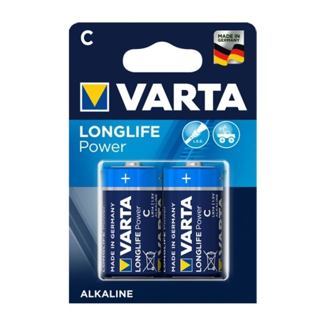 VARTA - LONGLIFE POTÊNCIA ALCALINA BATERIA C LR14 2 UNIDADE 1