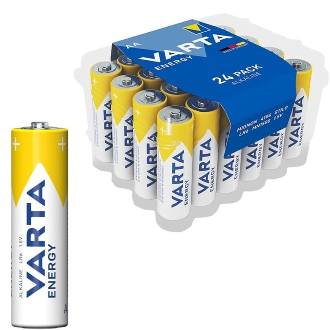 VARTA - PILHA ALCALINA ENERGÉTICA AA LR6 PACK*24 PILHAS 1