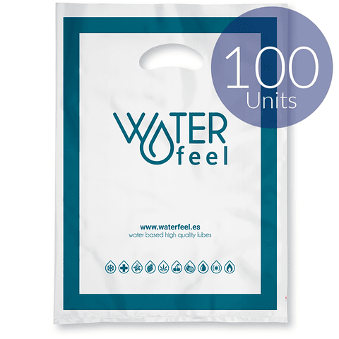 WATERFEEL - 100 SACOS PLÁSTICOS GRANDES 40 X 50 CM
