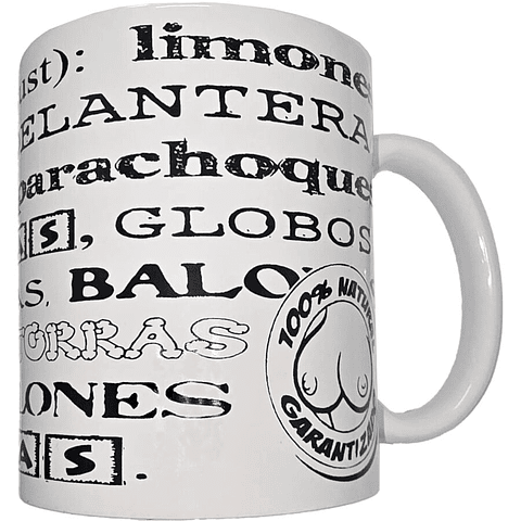 DIABLO PICANTE - CANECA BRANCA COM SINÔNIMOS DE PEITOS 370 ML