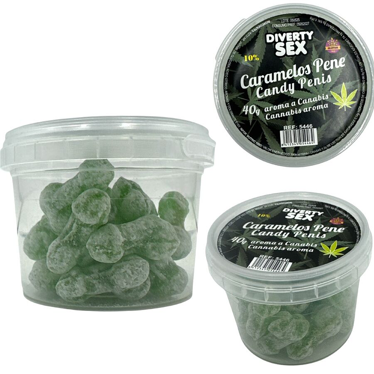 DIABLO GOLOSO - 20 PÊNIS DOCES CANNABIS AROMA 1