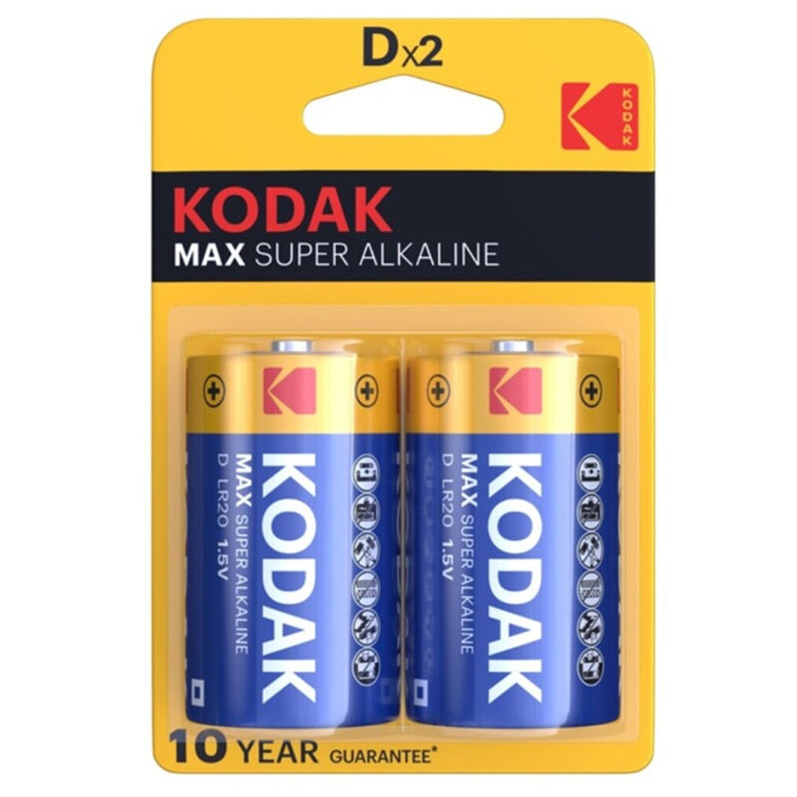 KODAK - BATERIA ALCALINA MAX D LR20 2 UNIDADES 1
