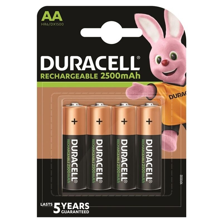 DURACELL - BATERIA RECARREGVEL HR6 AA 2500mAh 4 UNIDADE 1