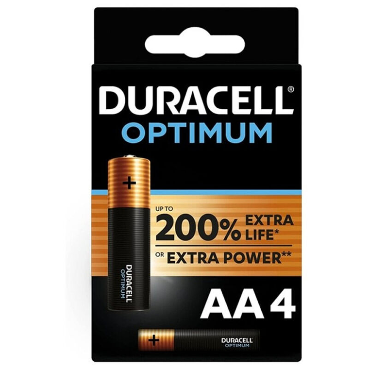DURACELL - OPTIMUM 200 BATERIA ALCALINA AA LR6 4 UNIDADE 1