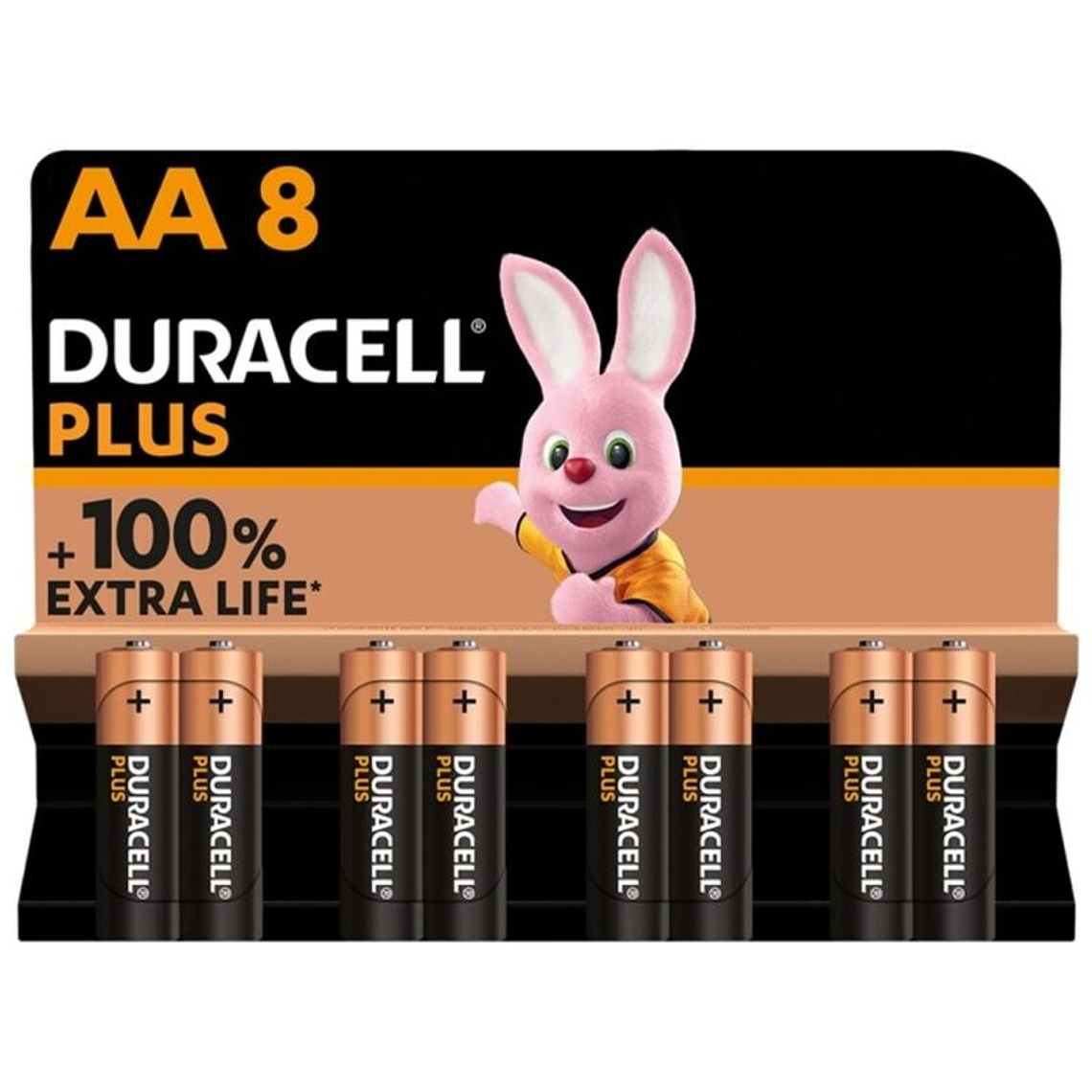DURACELL - PLUS POWER 100 BATERIA ALCALINA AA LR6 8 UNIDADE 1