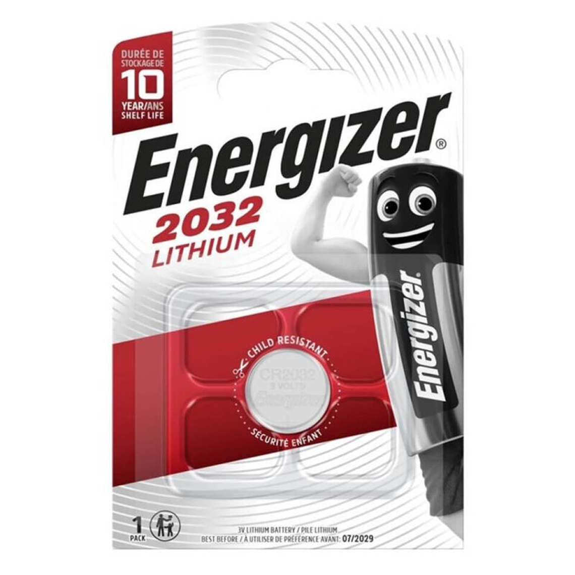 ENERGIZER - BATERIA BOTO DE LÍTIO CR2032 3V 1 UNIDADE 1