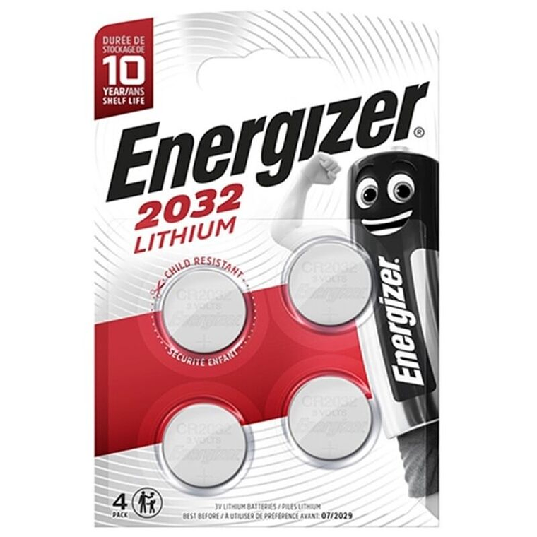 ENERGIZER - BATERIA BOTO DE LÍTIO CR2032 3V 4 UNIDADE 1