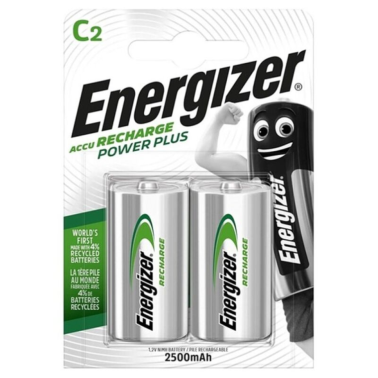 ENERGIZER - BATERIA RECARREGVEL POWER PLUS HR14 C 2500mAh 2 UNIDADE 1