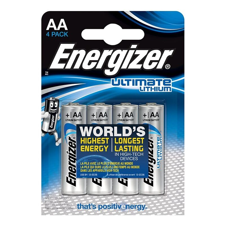 ENERGIZER - ULTIMATE LÍTIO AA L91 LR6 1,5V *4 1