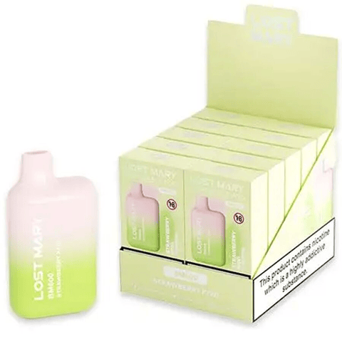 LOST MARY - (EXPOSITOR PROFESSIONAL PACK -10 UNIDADES) BM600 NICOTINE VAPER 2% DESCARTÁVEL MORANGO KIWI