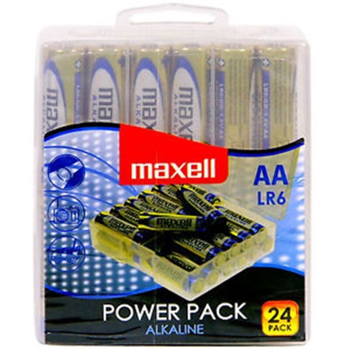 MAXELL - PACOTE DE BATERIA ALCALINA AA LR6 * 24 PILHAS 1