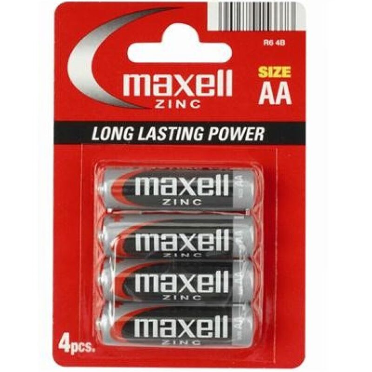 MAXELL - PILA SALINA MANGANESO AA R6 * 4 UNIDADES 1