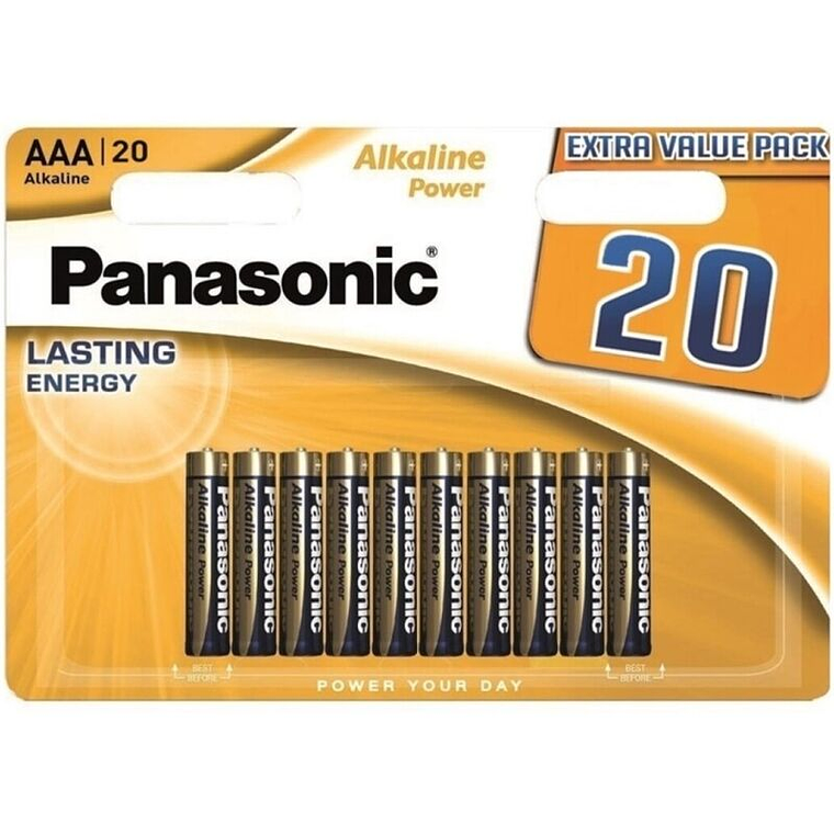 PANASONIC - BATERIA ALCALINA BRONZE AAA LR03 BLISTER*20 1