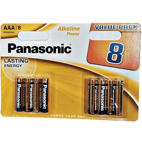 PANASONIC - BATERIA ALCALINA BRONZE AAA LR03 BLISTER*8