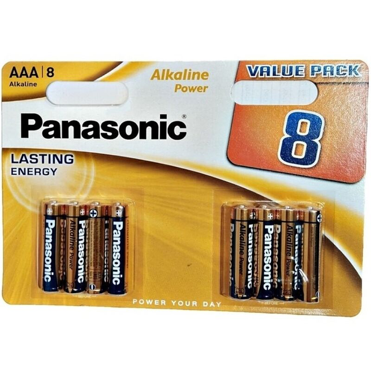 PANASONIC - BATERIA ALCALINA BRONZE AAA LR03 BLISTER*8 1