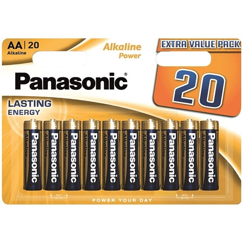 PANASONIC - BATERIA ALCALINA BRONZE AA LR6 BLISTER*20