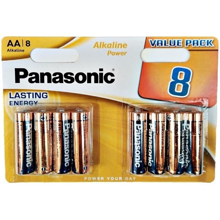 PANASONIC - BATERIA ALCALINA BRONZE AA LR6 BLISTER*8 1