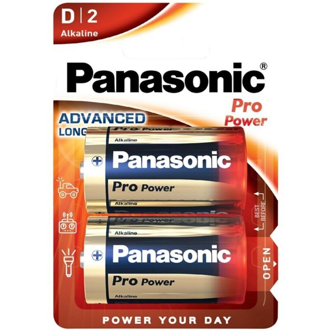 PANASONIC - BATERIA ALCALINA D PRO POWER LR20 BLISTER*2 1