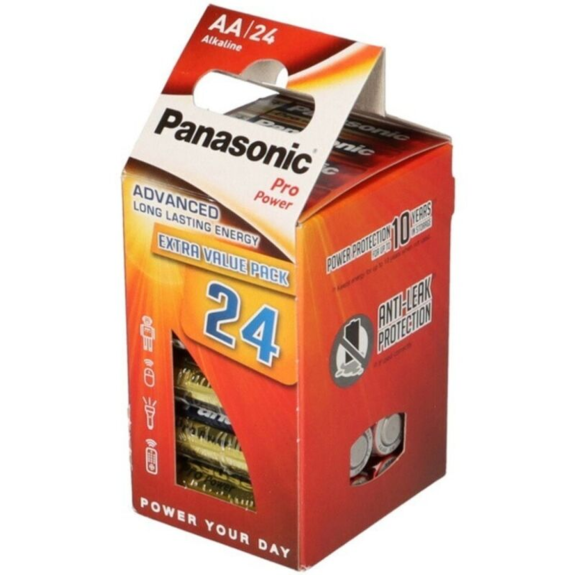 PANASONIC - PILHA AA ALCALINAS PRO POWER LR6 PACOTE*24 1