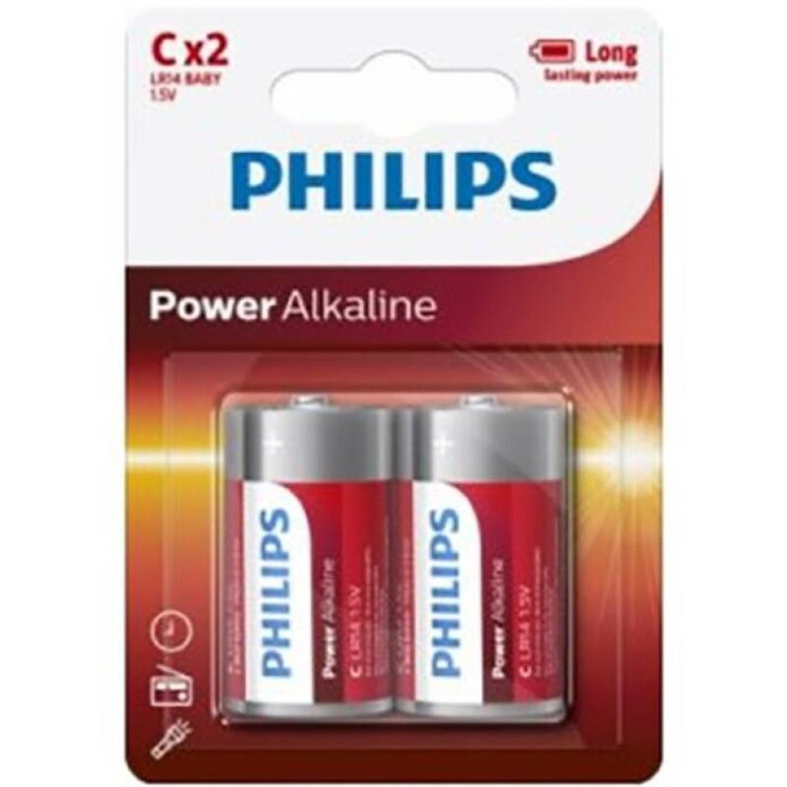 PHILIPS - PILHA ALCALINA DE ALIMENTAÇÃO C LR14 BLISTER*2 1
