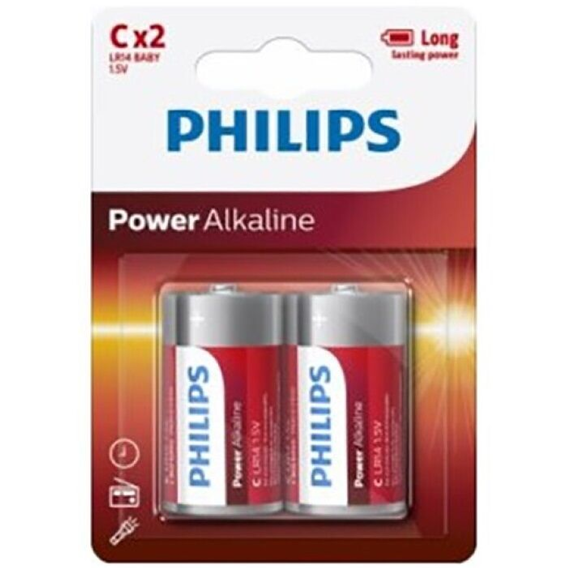PHILIPS - POWER ALKALINE PILA C LR14 BLISTER * 2 1