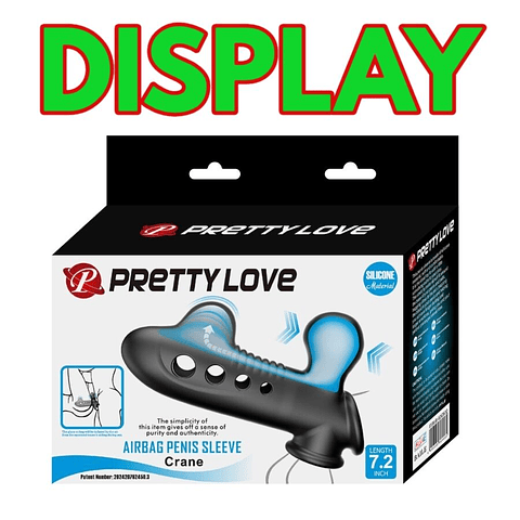 PRETTY LOVE DISPLAY PARA CAPA DE PÊNIS DE GUINDASTE COM AIRBAG PRETO (NÃO PARA VENDA)