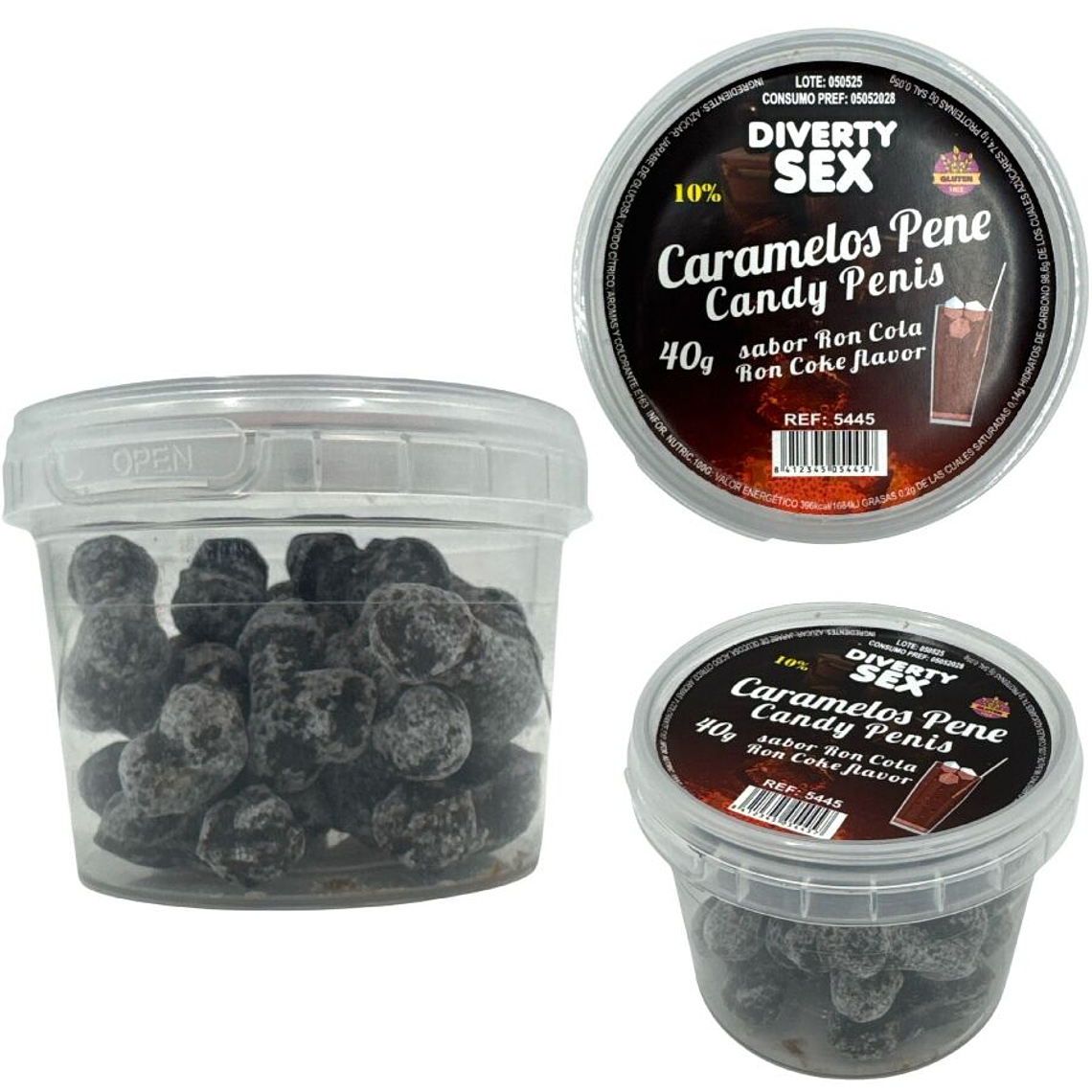 DIABLO PICANTE - 20 DOCES DE PÊNIS COM SABOR RON COLA 1
